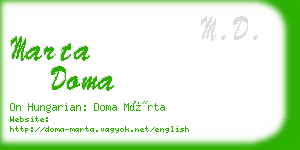 marta doma business card